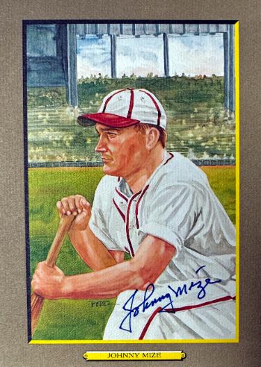 Johnny Mize Autographed New York Giants Perez Steele Great Moments 5.75x8 Postcard- Beckett (HOF)-Powers Sports Memorabilia