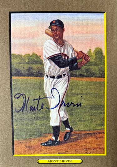Monte Irvin Autographed New York Giants Perez Steele Great Moments 5.75x8 Postcard- Beckett (HOF)-Powers Sports Memorabilia
