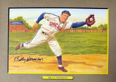 Billy Herman Autographed Chicago Cubs Perez Steele Great Moments 5.75x8 Postcard #41- Beckett (HOF)-Powers Sports Memorabilia