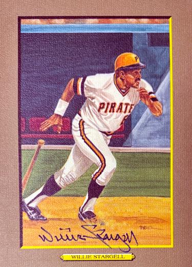 Willie Stargell Autographed Pittsburgh Pirates Perez Steele Great Moments 5.75x8 Postcard #38- Beckett (HOF)-Powers Sports Memorabilia