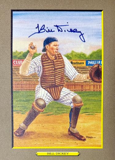 Bill Dickey Autographed New York Yankees Perez Steele Great Moments 5.75x8 Postcard #37- Beckett (HOF)-Powers Sports Memorabilia