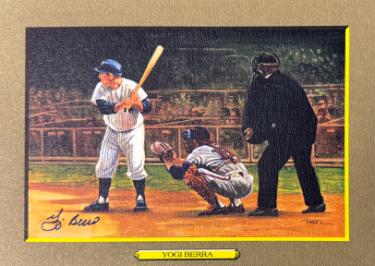 Yogi Berra Autographed New York Yankees Perez Steele Great Moments 5.75x8 Postcard #53- Beckett (HOF)-Powers Sports Memorabilia