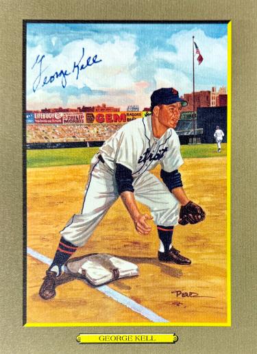 George Kell Autographed Detroit Tigers Perez Steele Great Moments 5.75x8 Postcard #59- Beckett (HOF)-Powers Sports Memorabilia