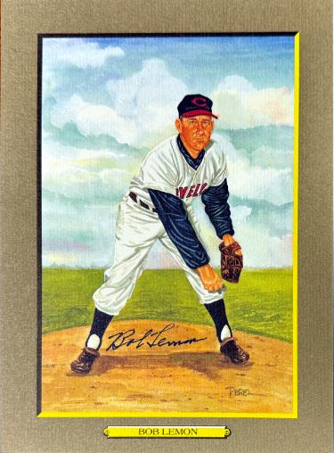 Bob Lemon Autographed Cleveland Perez Steele Great Moments 5.75x8 Postcard #67- Beckett (HOF)-Powers Sports Memorabilia