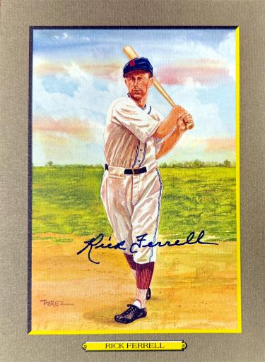 Rick Ferrell Autographed Boston Red Sox Perez Steele Great Moments 5.75x8 Postcard #70- Beckett (HOF)-Powers Sports Memorabilia
