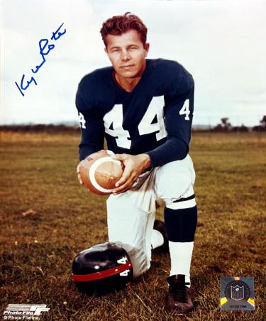 Kyle Rote Autographed New York Giants NFL 8x10 Photo minor dings- COA/Show Ticket/SMU-Powers Sports Memorabilia