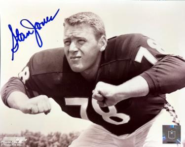 Stan Jones Autographed Chicago Bears NFL 8x10 Photo minor dings- COA (HOF/7X PB)-Powers Sports Memorabilia