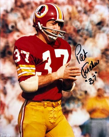 Pat Fischer Autographed Washington Redskins NFL 8x10 Photo #37- COA (3X Pro Bowl)-Powers Sports Memorabilia