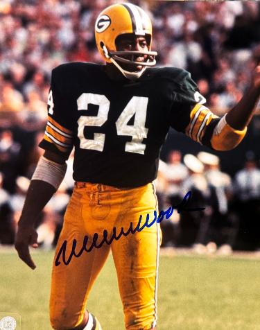 Willie Wood Autographed Green Bay Packers NFL Licensed 8x10 Photo imperfect- COA (HOF)-Powers Sports Memorabilia