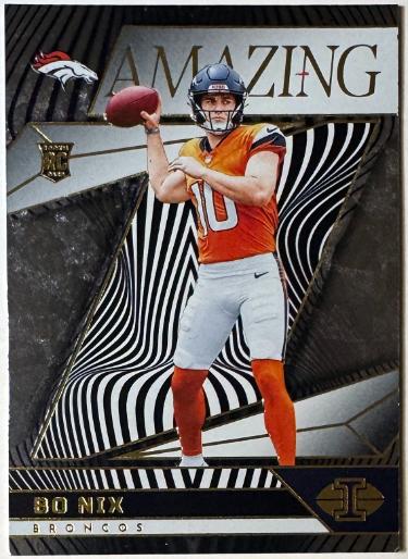 Bo Nix 2024 Panini Illusions Amazing Rookie Card (RC) #7 (Denver Broncos)-Powers Sports Memorabilia