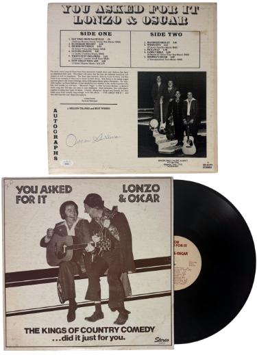 Oscar Sullivan Autographed 1979 Lonzo & Oscar You Asked For It Album Cover/LP/Vinyl Record- JSA-Powers Sports Memorabilia