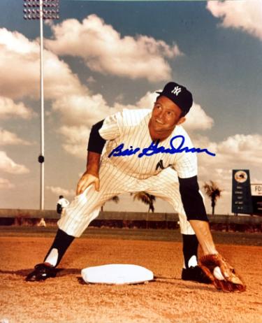 Billy Gardner Autographed New York Yankees MLB 8x10 Photo- COA (1954 & 1961 WS Champ)-Powers Sports Memorabilia