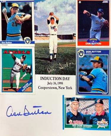 Don Sutton Autographed HOF Induction Day Collage 8x10 Photo- COA (Los Angeles Dodgers/Houston Astros) - CTBL_045900-Powers Sports Memorabilia