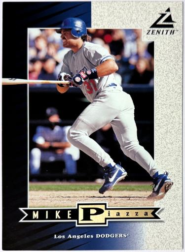 Mike Piazza 1998 Pinnacle Zenith Sample Promo 5x7 CARD #Z21 (Los Angeles Dodgers)-Powers Sports Memorabilia