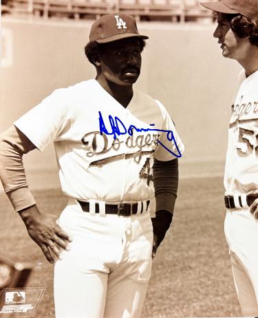 Al Downing Autographed Los Angeles Dodgers MLB Licensed 8x10 Photo- COA/ Show Ticket-Powers Sports Memorabilia