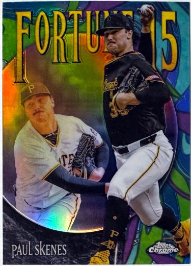 Paul Skenes 2025 Topps Chrome Fortune 15 Card #F15-8 (Pittsburgh Pirates)-Powers Sports Memorabilia