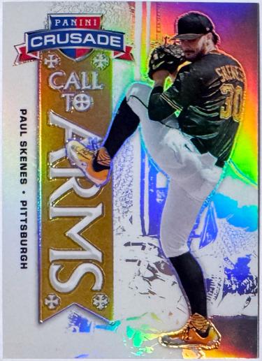 Paul Skenes 2025 Panini Crusade Call To Arms Silver Prizm Card #18 (Pittsburgh Pirates)-Powers Sports Memorabilia