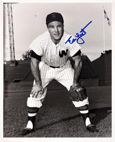 Ed Yost Autographed Washington Senators 8x10 Photo- COA/Show Ticket -The Walking Man-Powers Sports Memorabilia