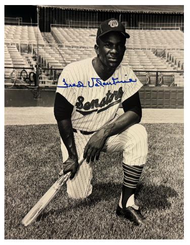 Fred Valentine Autographed Washington Senators Vintage B&W 8x10 Photo- COA/Show Ticket - CTBL_045939-Powers Sports Memorabilia