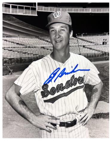Ed Brinkman Autographed Washington Senators Vintage B&W 8x10 Photo- COA/Show Ticket - CTBL_045940-Powers Sports Memorabilia