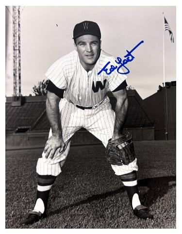 Ed Yost Autographed Washington Senators 8x10 Photo- COA/Show Ticket -The Walking Man - CTBL_045941-Powers Sports Memorabilia
