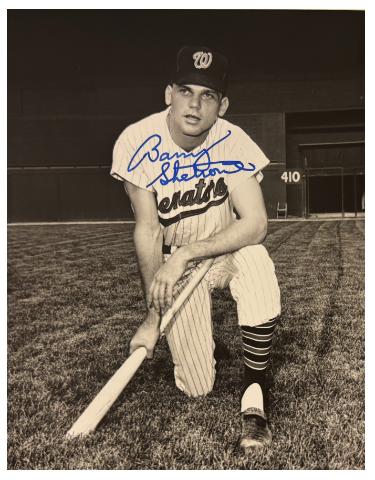 Barry Shetrone Autographed Washington Senators 8x10 Photo- COA-Powers Sports Memorabilia