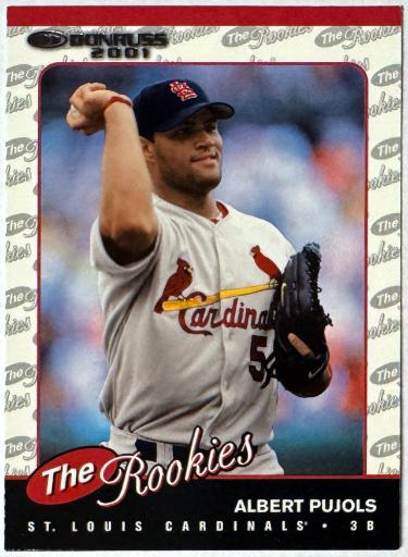 Albert Pujols 2001 Donruss The Rookies Card (RC) #R97 (St. Louis Cardinals)-Powers Sports Memorabilia