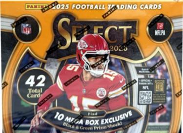 2025 Panini NFL Select Football Mega Box- 6PK/7CPP/42CPB- New/Factory Sealed-Powers Sports Memorabilia