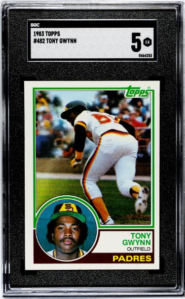 Tony Gwynn 1983 Topps Baseball Rookie Card RC #482- SGC Graded 5 EX (San Diego Padres/HOF)-Powers Sports Memorabilia