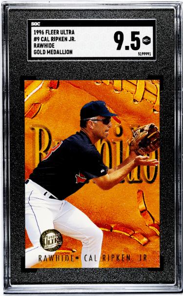 Cal Ripken, Jr 1996 Fleer Ultra Rawhide Gold Medallion Card #9- SGC Graded 9.5 Mint+-Powers Sports Memorabilia