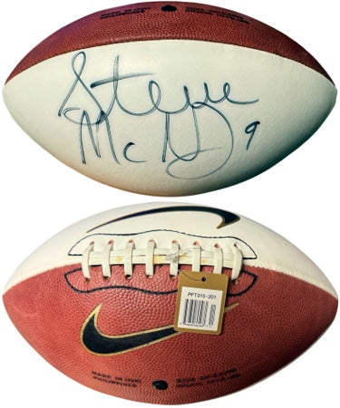 Steve McNair Autographed Nike Logo Full FS WP Football #9 - Beckett Review/Titans/Air McNair-Powers Sports Memorabilia