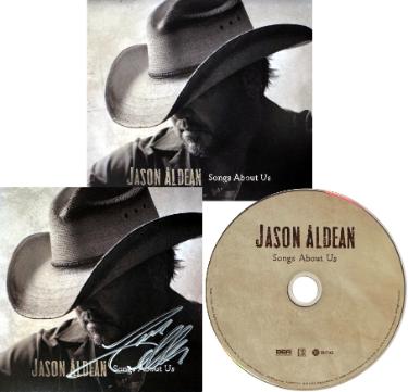 Jason Aldean Autographed 2026 Songs About Us 4.75x4.75 Art Card Insert/CD/Case- COA