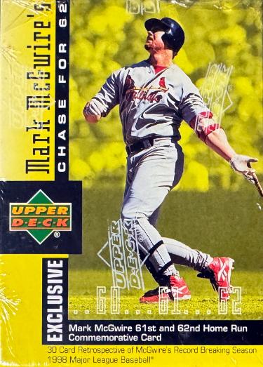 Mark McGwire 1998 UD Chase For 62 Baseball Exclusive Boxed Set 30 Cards- SEALED-Powers Sports Memorabilia