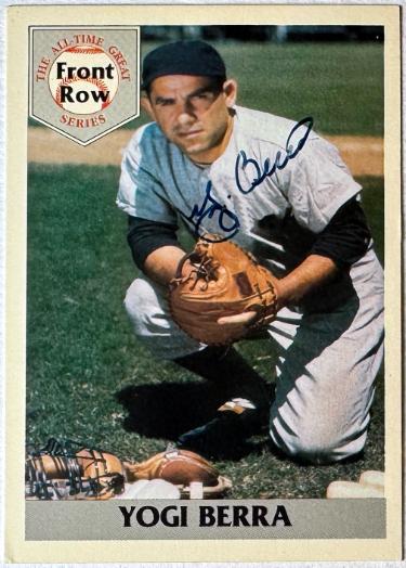 Yogi Berra Autographed 1992 Front Row All Time Great Series On Card Auto- COA/Yankees-Powers Sports Memorabilia