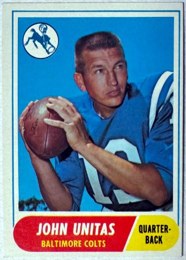 John Unitas 1968 Topps NFL Card #100 Baltimore Colts/HOF/3X NFL Champ/Golder Arm-Powers Sports Memorabilia