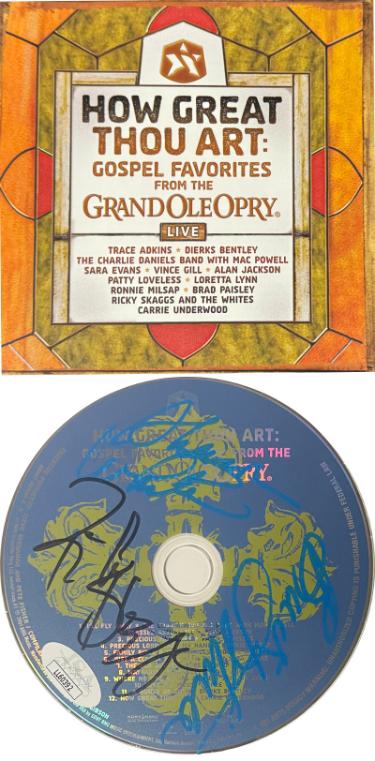 Ricky Skaggs, Sharon & Buck White triple Autographed 2008 How Great Thou Art Gospel Favorites CD w/Cover Booklet & Case?Çô JSA-Powers Sports Memorabilia