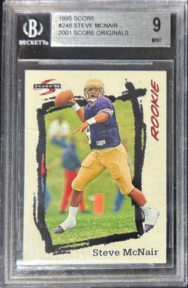 Steve McNair 1995 Score 2001 Score Originals Rookie Card #248- BGS Graded 9 Mint (w/Sub Grades/Alcorn State/Tennessee Titans)-Powers Sports Memorabilia