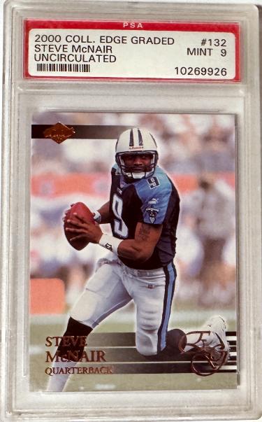 Steve McNair 2000 Collector's Edge Uncirculated #132 /5000 - PSA Graded 9 Mint (Tennessee Titans)-Powers Sports Memorabilia