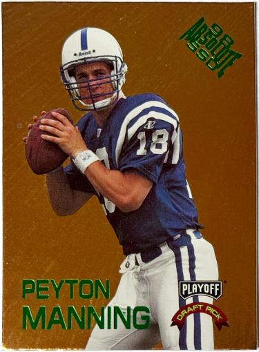 Peyton Manning 1998 Playoff Absolute Draft Picks Bronze Rookie Card #1 (Indianapolis Colts/HOF)-Powers Sports Memorabilia