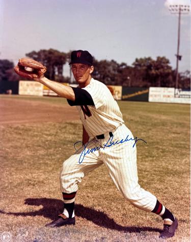 Jim Busby Autographed Washington Senators MLB Licensed 8x10 Photo imperfect- COA-Powers Sports Memorabilia