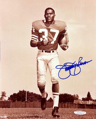 Jimmy Johnson Autographed San Francisco 49ers NFL 8x10 Photo imperfect- COA (HOF)-Powers Sports Memorabilia