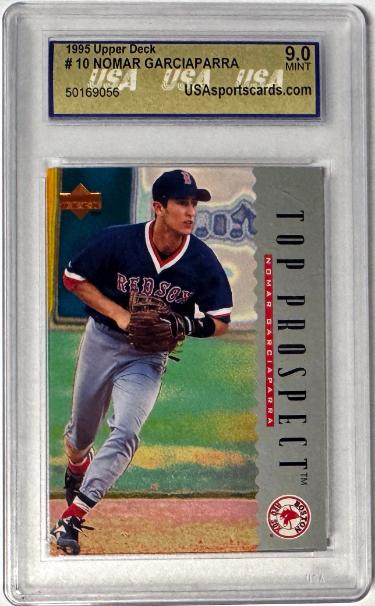 Nomar Garciaparra 1995 Upper Deck Rookie Card #10- USA Graded 9 Mint (Boston Red Sox)-Powers Sports Memorabilia