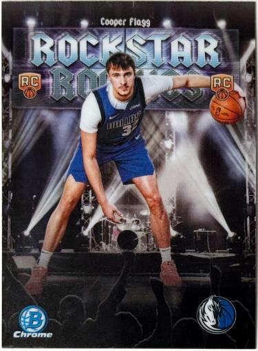 Cooper Flagg 2025-26 Bowman Chrome Rockstar Rookies Card #RR-1 (Dallas Mavericks)-Powers Sports Memorabilia