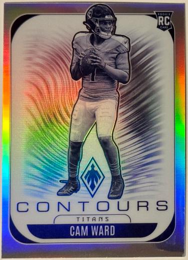 Cam Ward 2025 Panini Phoenix Contours Silver Holo Rookie RC Card #31 (Tennessee Titans)-Powers Sports Memorabilia