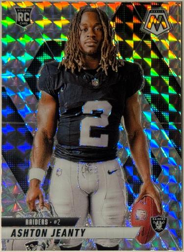 Ashton Jeanty 2025 Panini Mosaic Rookie Silver Card (RC) #287 (Las Vegas Raiders)-Powers Sports Memorabilia