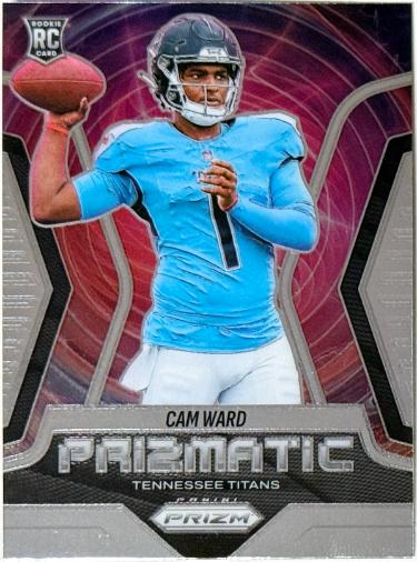 Cam Ward 2025 Panini Prizm Prizmatic Rookie RC Card #4 (Tennessee Titans)-Powers Sports Memorabilia