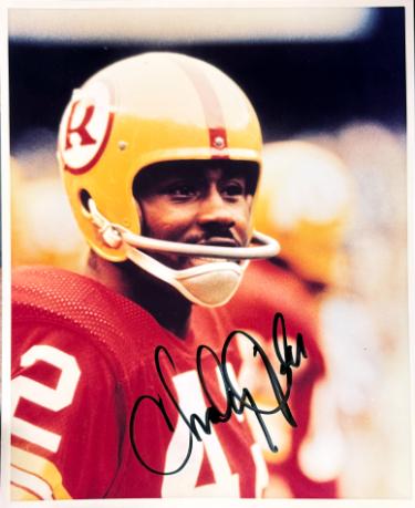 Charley Taylor Autographed Washington 8X10 Photo minor dings - Tuff Stuff COA/HOF - CTBL_046133-Powers Sports Memorabilia