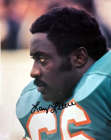 Larry Little Autographed Miami Dolphins NFL Licensed 8x10 Photo imperfect- COA (HOF/17-0) - CTBL_046145-Powers Sports Memorabilia