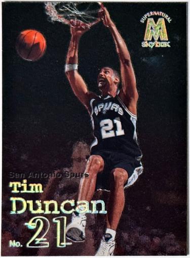 Tim Duncan 1998-99 Skybox Molten Metal Supernatural Card #135 (San Antonio Spurs/HOF)-Powers Sports Memorabilia
