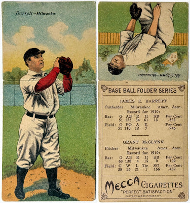 James Barrett/Grant McGlynn 1911 Mecca T201 Double Folders Card VG Milwaukee-Powers Sports Memorabilia